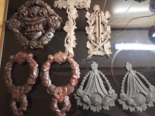 7 Alte Holz Ornamente 