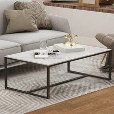 Couchtisch Wohnzimmertisch Beistelltisch Tee Tischplatte aus Hohe Dichte Marmor