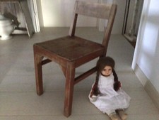 Alter Kinderstuhl Holzstuhl Shabby  Brocante Landhaus Vintage Hocker Country