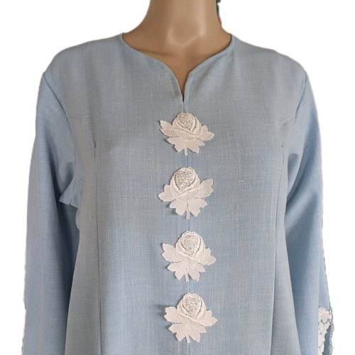 Damen kaftan langarm kleid - langarm,