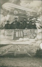 Ansichtskarte Bitsch Zeppelin Personen Reservefahrt 1911 (Nr.9484)