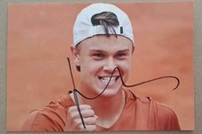 Holger Rune x2 signed 6x4 Foto Barcelona Open 2024 Final Winner