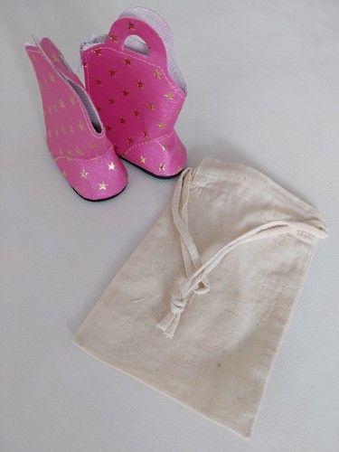 Puppen stiefel pink sternchen - puppen,