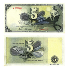Fünf Deutsche Mark, Banknote
