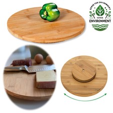 XL Holz Servierplatte Drehteller 35cm Drehbar Drehtablett Drehplatte Vesperbrett