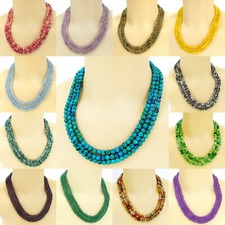 3 reihige Edelstein Kette