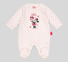 DISNEY MINNIE MAUS Baby Strampler Overall Schlafanzug Weihnachten GR.62 NEU