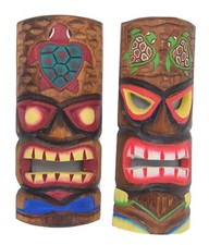 2 Tiki 30cm Masken 2 Tiki