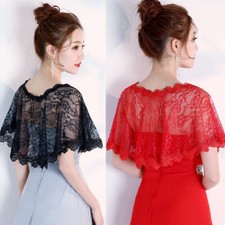 Damen Spitze Capelet Schal