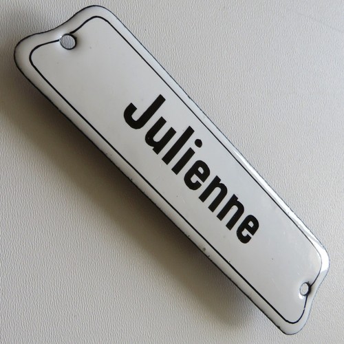 Julienne antikes emailschild - antikes,