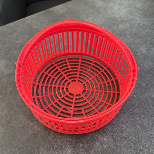 Roter wäscheklammerkorb rund - wäscheklammerkorb,