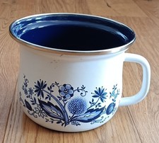 DDR Emaille Kochtopf Zwiebelmuster Milchtopf 1,5l