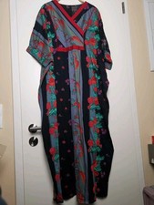 Vintage, Kaftan Kleid, Hauskleid, Muumuu, Gr. XL, Baumwolle, Neu