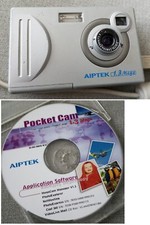 AIPTEK 1.3 Mega Kamera mit USB Kabel und Installation CD - defekt siehe Text