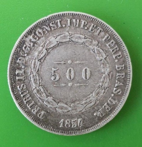 1854 brasilien silber - 500, reis