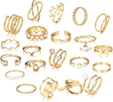 Generisch 21 Stück Ringe Gold