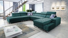 Wohnlandschaft Sofa in U-Form Schlaffunktion Eckcouch HILTONE X Farbe wählbar