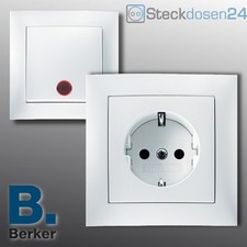 Berker Steckdose S1 Polarweiß glänzend Schuko Steckdosen Schalter Wippe Rahmen
