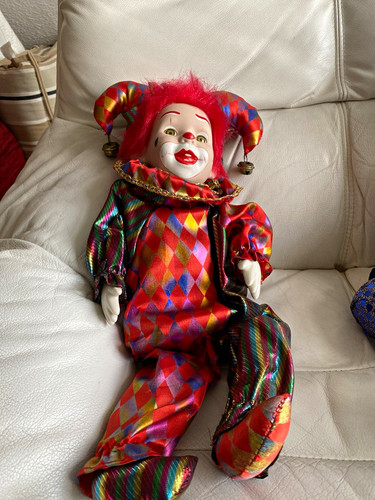 Clown porzellanpuppe gothisch - clown,