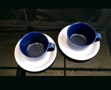 Tupper Tupperware 2 Tassen mit Teller für Kaffee Glühwein Tee