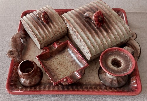 Rauchergarnitur teilig aus - rauchergarnitur, 8-teilig