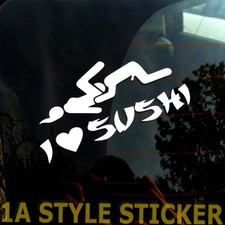 I LOVE SUSHI sticker aufkleber