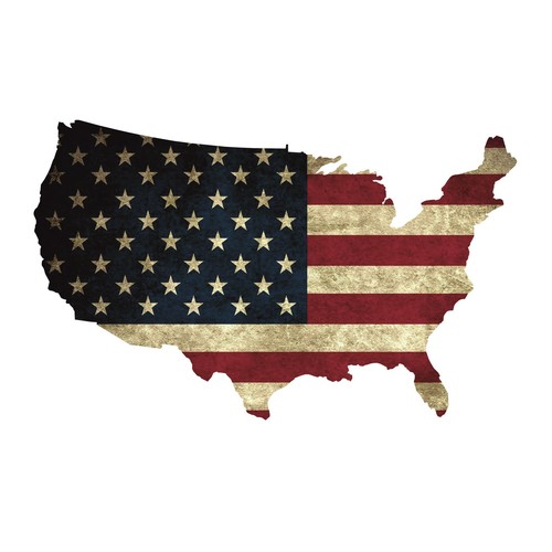 Wandtattoo usa flagge old - flagge,