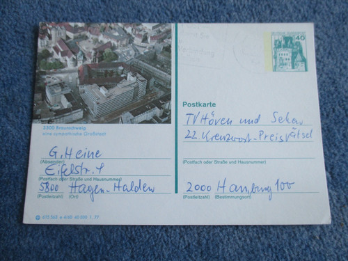 Bildpostkarte braunschweig - bildpostkarte,