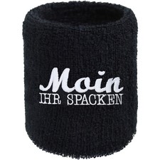 Moin ihr Spacken Spruch Schweissband Deutschland Pulswärmer Fitness Armband