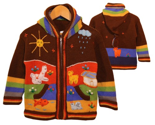 Kinder strickjacke braun - kinder,