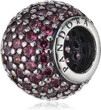 Pandora Damen-Charm 925 Sterling Silber Zirkonia rosa 791051CZS