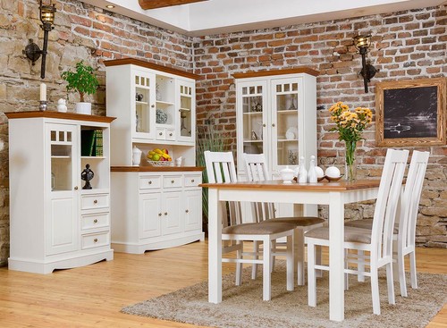 Landhaus wohn esszimmer set - wohn,