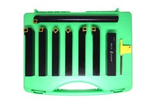 PAULIMOT Drehmeißel-Set mit Wendeplatten, 16 mm, 7-teilig inkl. Bohrstange