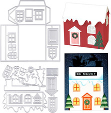 2Pcs Weihnachts-Haus