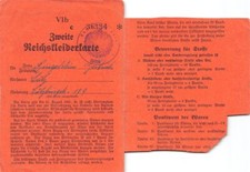 745035) DR 2. Reichskleiderkarte aus Köln 