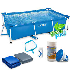 6 in1 Set Green Pool Frame Pool Gartenpool Schwimmbecken 260 x 160 x 65 cm Intex