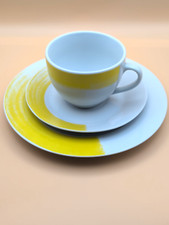 Arte Viva Kaffeeservice 18 Teilig COMO Sommerdekor 6 Personen Porzellan Weiß