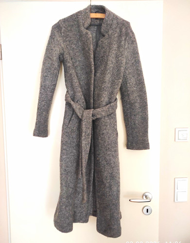 Damen mantel grau lang - h&m,