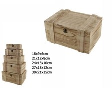x 5 Holzschatullen Decoupage