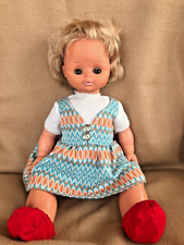 Alte DDR Puppe mit Schlafaugen Klapperaugen ca. 45 cm 1980er Jahre Vintage