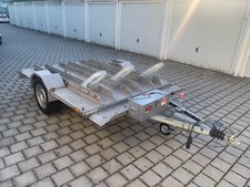 Motorrad Anhänger tüv neu 1,4t für 3 Motorräder inkl auffahrrampen 100km/m