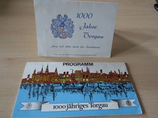 Programm u. Aufsteller 1000Jahre Stadt Torgau 973 - 1973 DDR Zeit Sammlerstücke