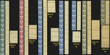 7 Varianten postfrische Briefmarken DDR Walter Ulbricht Streifen