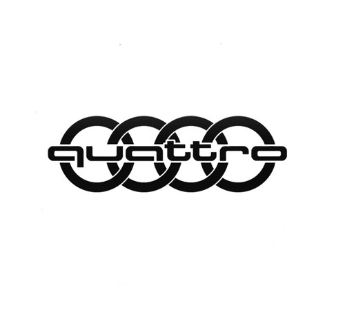 Audi quattro aufkleber style - quattro,