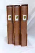 3 braune Lindner Doppel-T Vordruckalben DEUTSCHLAND 1990-2000 mit Schutzkassette