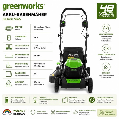 Rasenmäher greenworks - rasenmäher,
