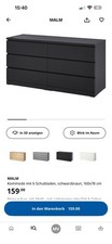 IKEA Malm Kommode 6 Schubladen 160x78 Cm Schwarzbraun Gebraucht