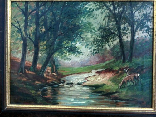 Ölgemälde–„Waldlandschaf