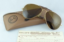 Excellent! Vintage Ray Ban USA B&L Outdoorsman 62 14  Brown B15 lenses  Z0651