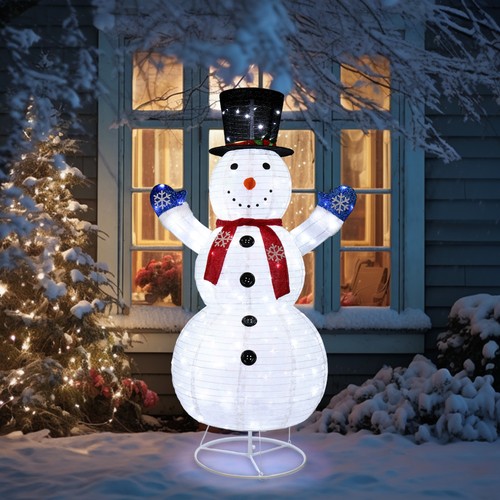 Dekofigur schneemann mit led - dekofigur,